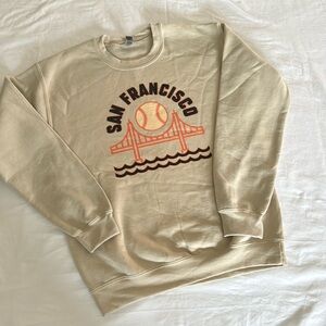 New! SF Giants fan sweatshirt | women’s small | super soft | cream with print
